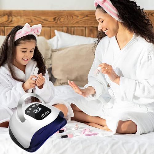 320W UV LED Nail Lamp, Professional UV Nail Dryer Light for Gel Nails with 72 Beads, Fast Curing Gel Polish Lamp Auto Sensor 4 Timer Setting Portable Nail Art Drying Tools for Fingernail/Toenail