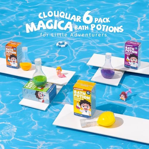 Kids Bath Bomb Potions, 6 Pack Non-Toxic Fizzy Bubble Bath Explosions, Colorful Burst Bath Potions for Kids, Scientific & Magical Bath Time Buddy, Fun & Educational Bubble Bath for Kids