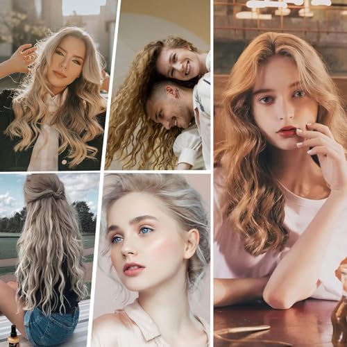 5 in 1 Wand Curling Iron, janelove Hair Curling Wand Set with 3 Barrel Hair Crimper and 4 Interchangeable Ceramic Curling Irons (0.39 "-1.25"), 2 Temps Fast Heat Hair Waver Curler for All Hair Type