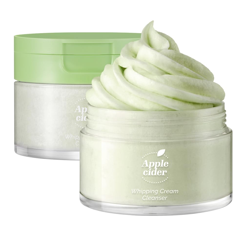 Ariul Apple Cider Whipping Cream Cleanser – Effective Pore Cleansing, Refreshing & Balancing, Rich Foam with Natural Ingredients, Korean Skin Care, 100g / 3.38 oz