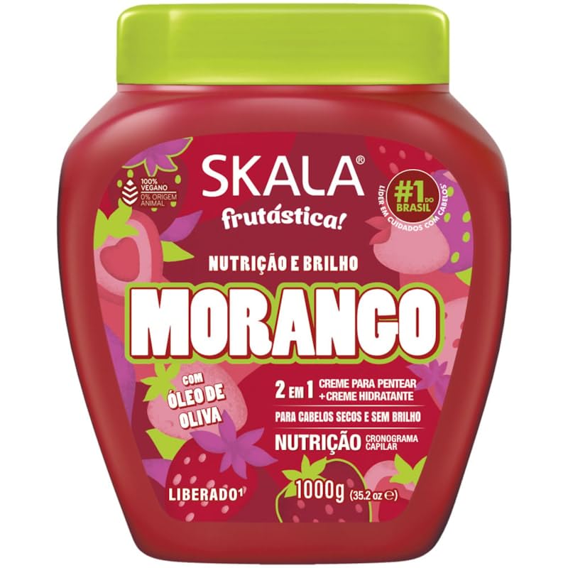 Skala - Linha Frutastica - Creme de Tratamento Morango 1 Kg - (Fruitastic Collection - Strawberry Treatment Cream Net 35.37 Oz)