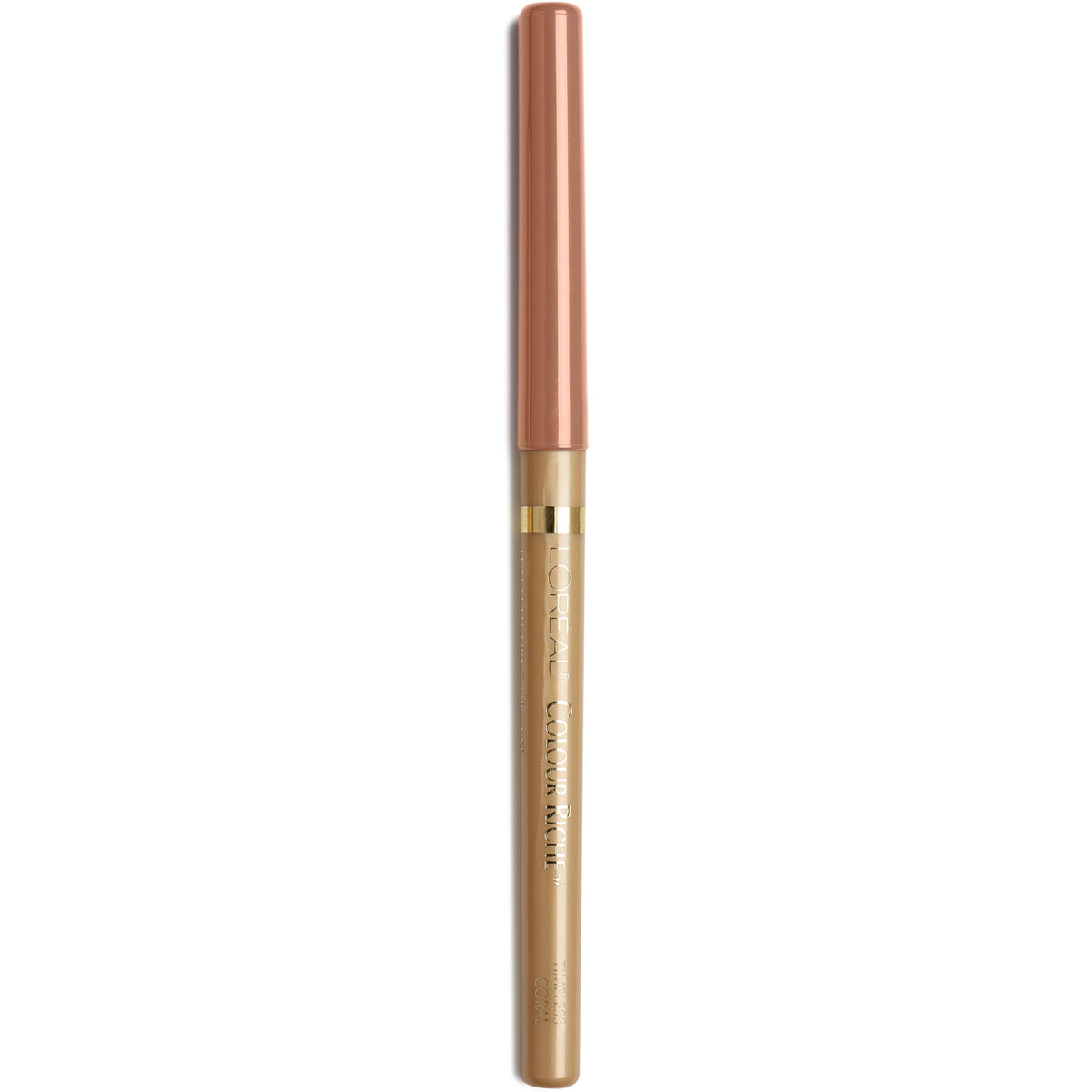 L'Oreal Paris Colour Riche Lip Liner Pencil, Creamy Lip Liner with Omega 3 and Vitamin E, 760 Timeless Coral (Peach Coral)
