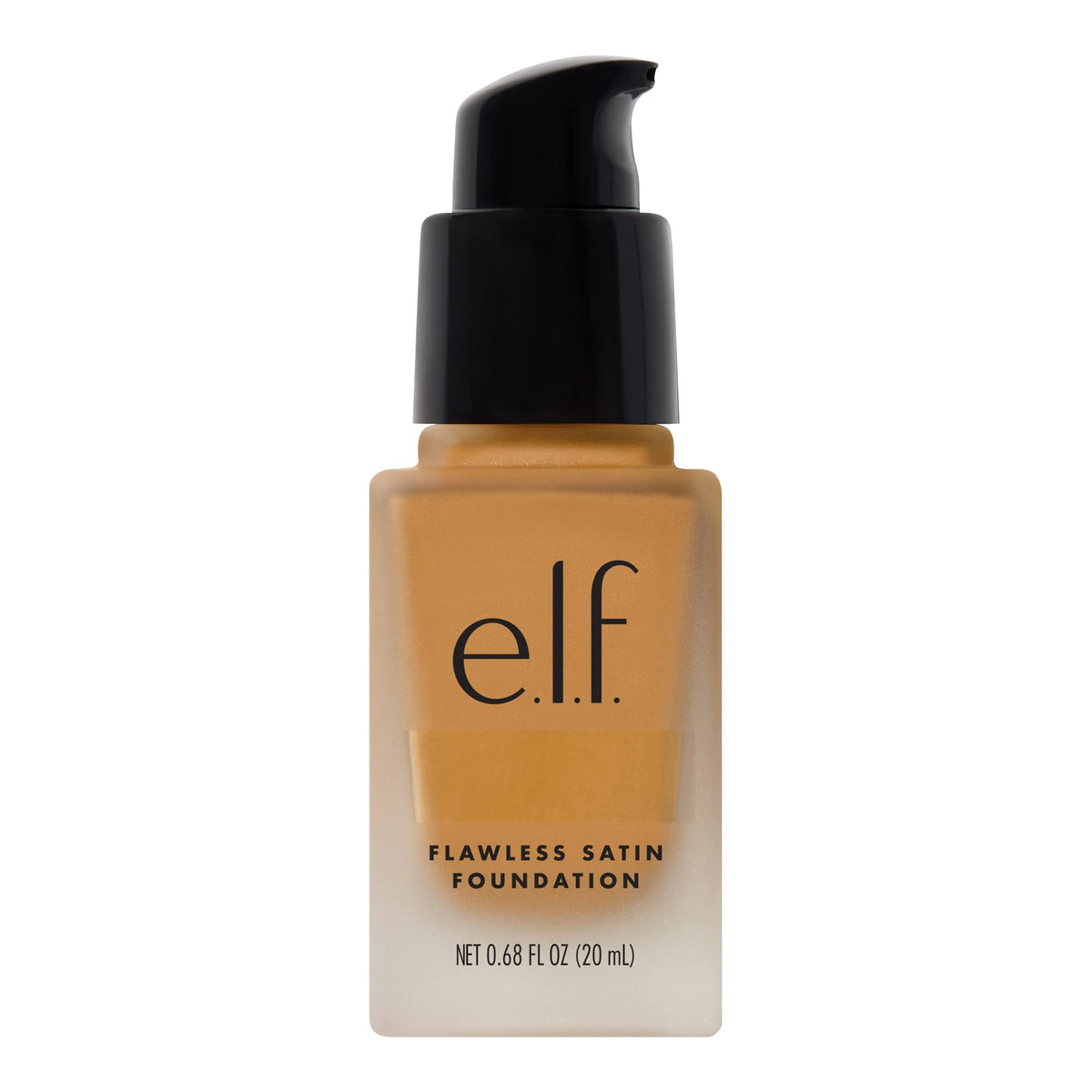 e.l.f. Flawless Satin Foundation, Lightweight & Medium Coverage, Semi-Matte Finish, Vegan & Cruelty-Free, Almond, 0.68 Fl Oz (20mL)