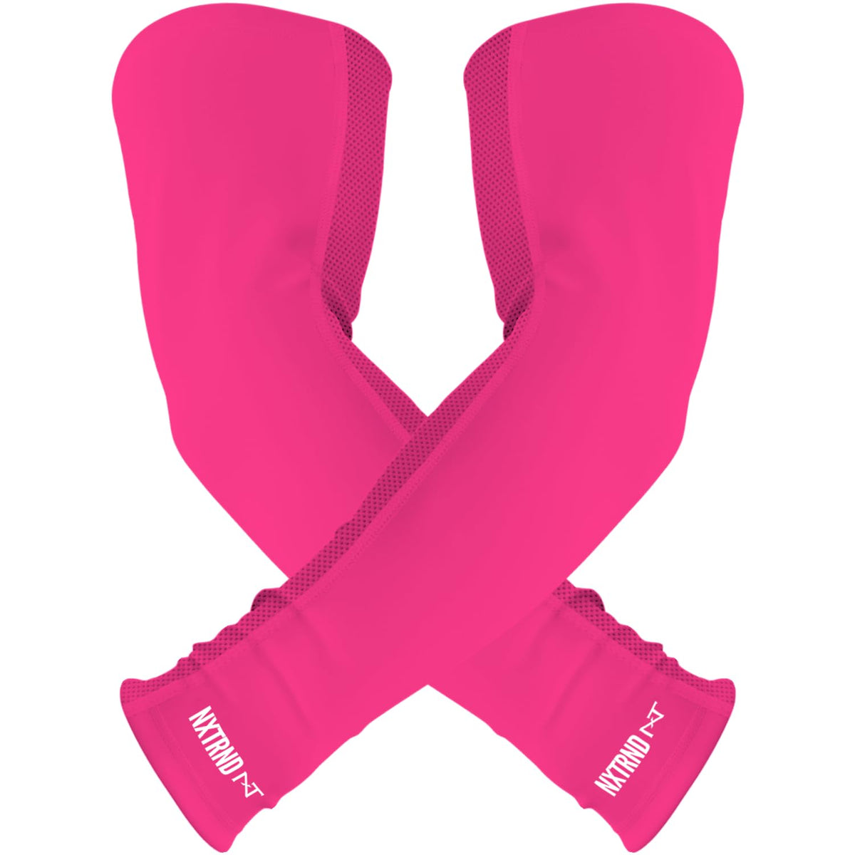 Nxtrnd Air-TEK Arm Sleeves, Breathable Football Arm Sleeves, Compression Arm Sleeves for Men, Sold as a Pair (Medium, Pink)