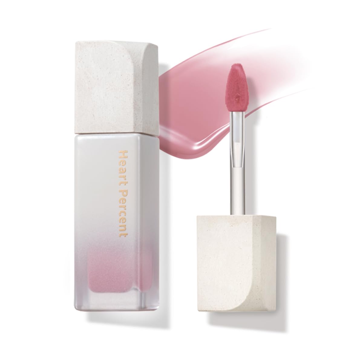 Heart Percent Dote On Mood Pure Glow Tint, Watery & Lightweight Moisturizing Lip Stain Long Lasting Liquid Lipstick 6.8g, #06. Mood Beige