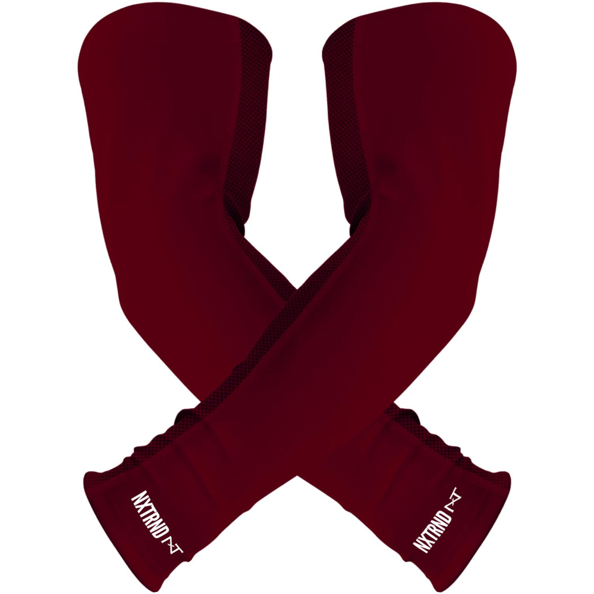Nxtrnd Air-TEK Arm Sleeves, Breathable Football Arm Sleeves, Compression Arm Sleeves for Men, Sold as a Pair (Medium, Maroon)