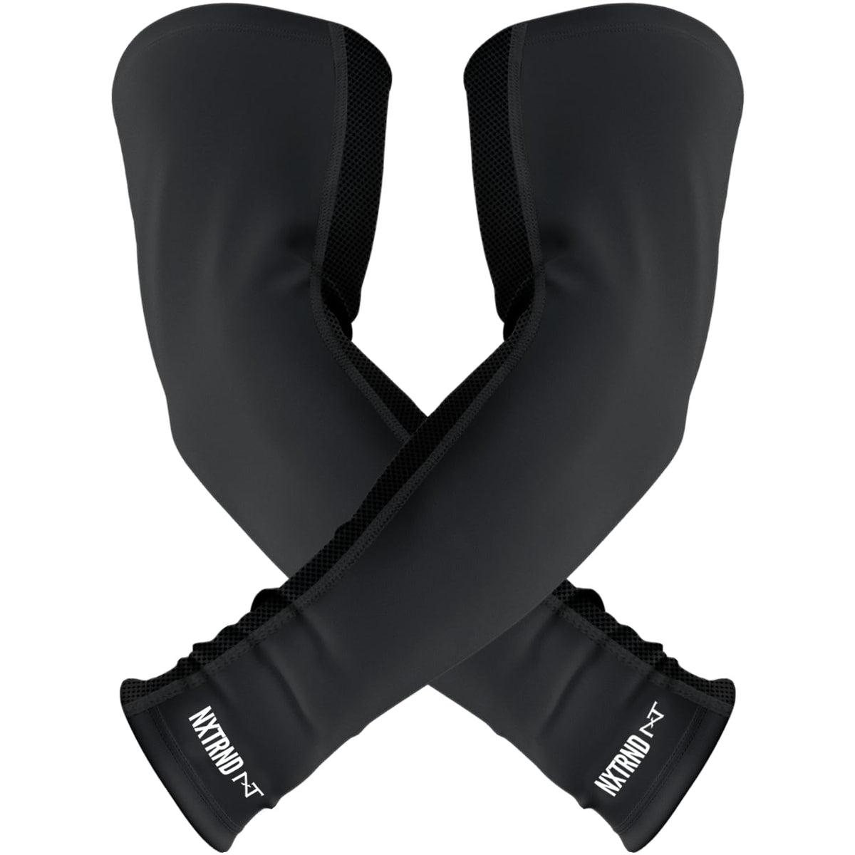 Nxtrnd Air-TEK , Breathable Football, Compression Arm Sleeves for Men, Sold as a Pair (Medium, Black)