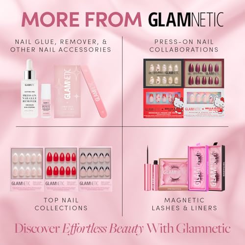 Glamnetic Press On Toenails - MaDamn | Classic White French Tip Fake Toe Nails with a Glossy Finish | 16 Sizes - 32 Toe Nail Kit with Glue