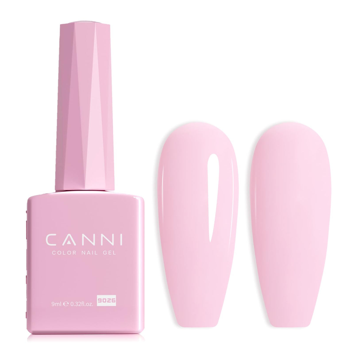 CANNI Light Pink Gel Nail Polish - High Gloss Soak Off U V Gel Nail Polish for French Nail Manicure Salon DIY