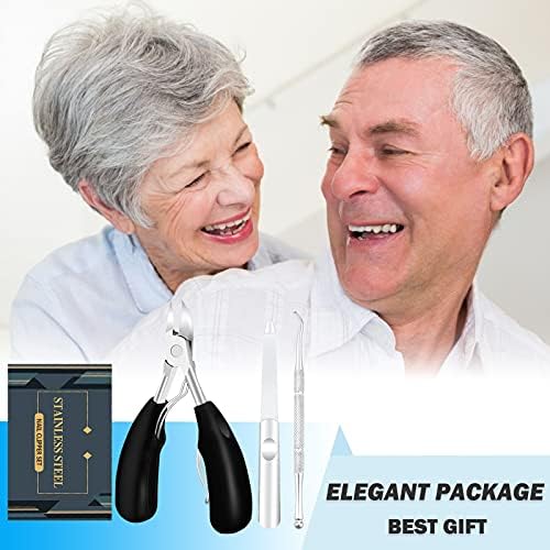 Podiatrist Toenail Clippers, Pedicure Toenail Cutters with Super Sharp Curved Blade, Professional Thick & Ingrown Toe Nail Clippers for Adults & Seniors