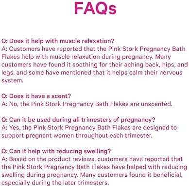 Pink Stork Pregnancy Bath Soak – Unscented Magnesium Flakes for Bath or Foot Soak – Pure Dead Sea Salt – Relief for Pregnancy Aches, Swollen Feet, and Stress – Clean, Fragrance-Free – 2 lb