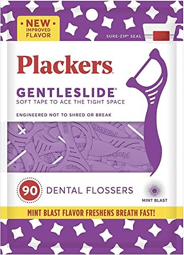 PLACKERS Gentleslide Dentla Flossers for Tight Teeth 90 ea (Pack of 2)
