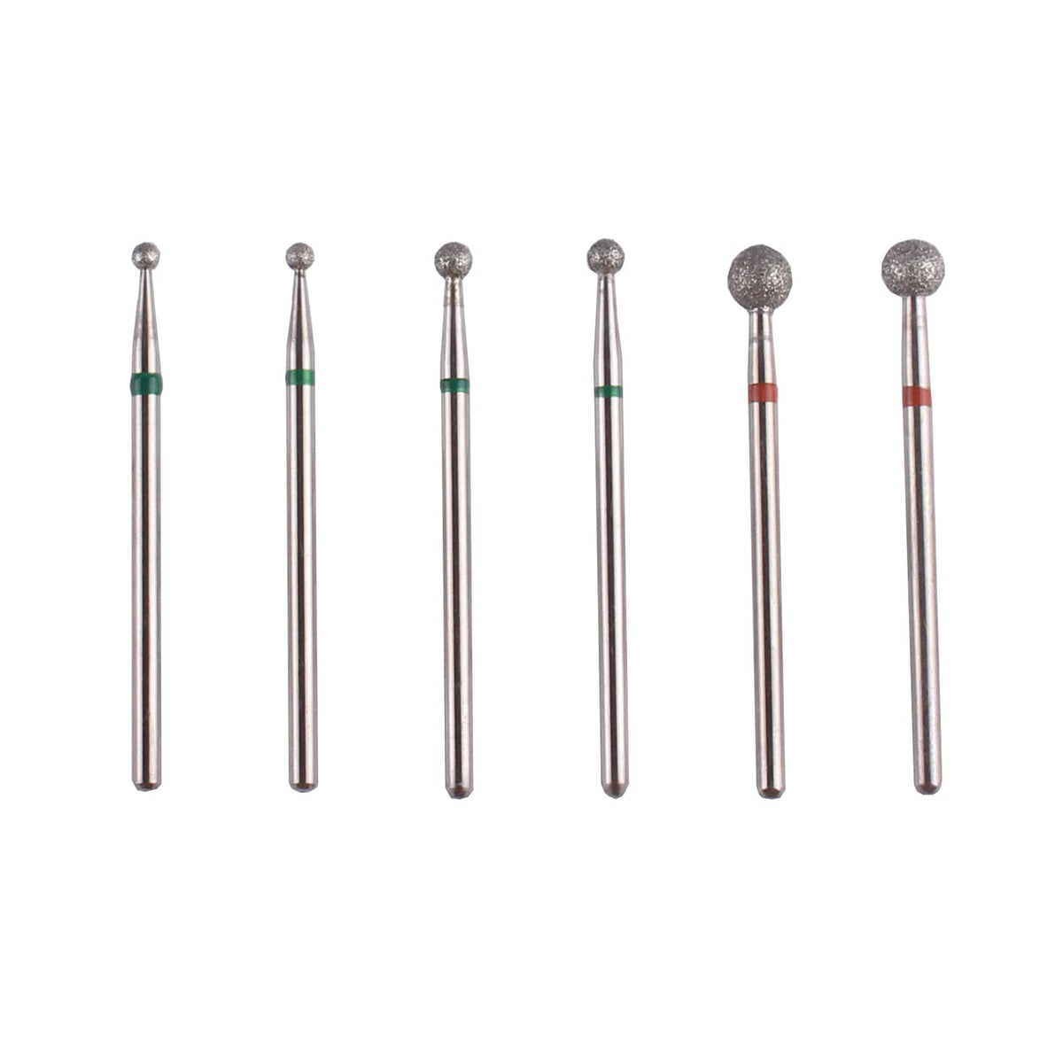MZCMSL 6pcs Cuticle Drill Bits with Case, Pro Diamond Ball Bit for Manicure Pedicure,3/32 Shank efile bit