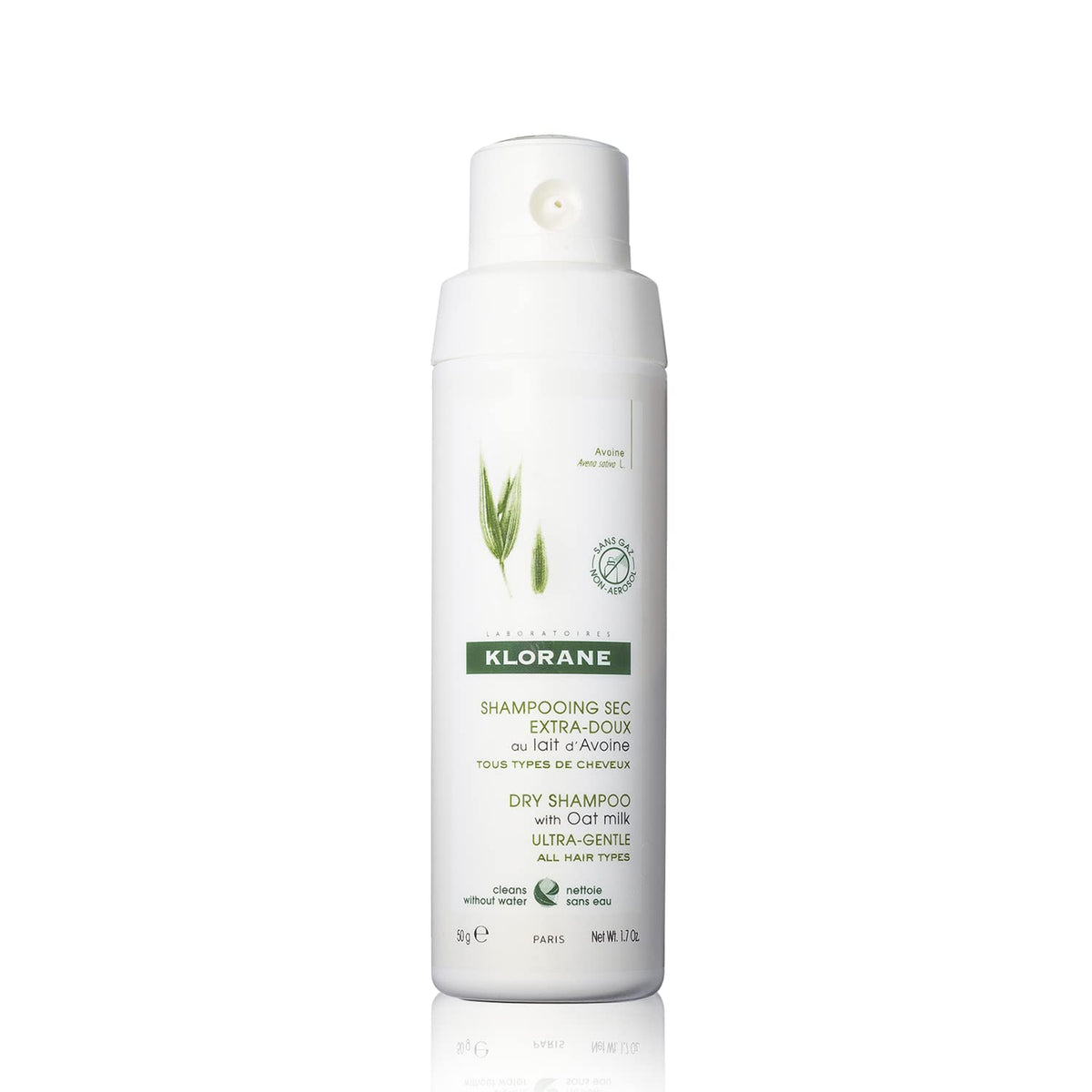 Klorane - Dry Shampoo Powder With Oat Milk - Eco Friendly Non-Aerosol Formula - Gentle Formula Instantly Revives Hair - Paraben & Sulfate-Free - 1.7 fl. oz., Yellow