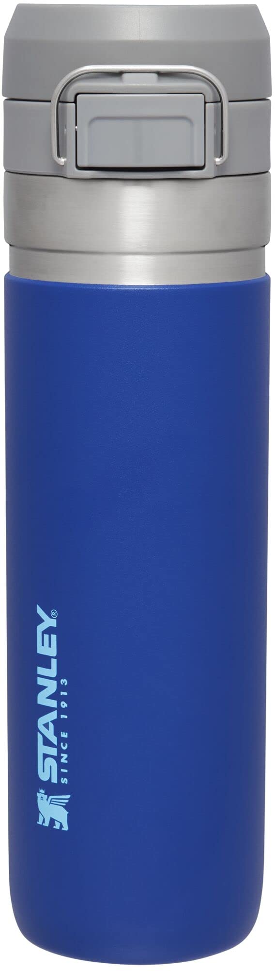 Stanley Quick Flip GO Water Bottle 24 OZ | Push Button Lid | Leakproof & Packable for Travel & Sports | Insulated Stainless Steel | BPA-Free | Lapis