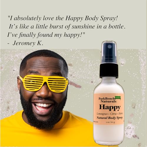 Happy Aromatherapy Body Spray β Bright, Citrusy & Uplifting with essential oils of Lemongrass + Citrus + Herbs