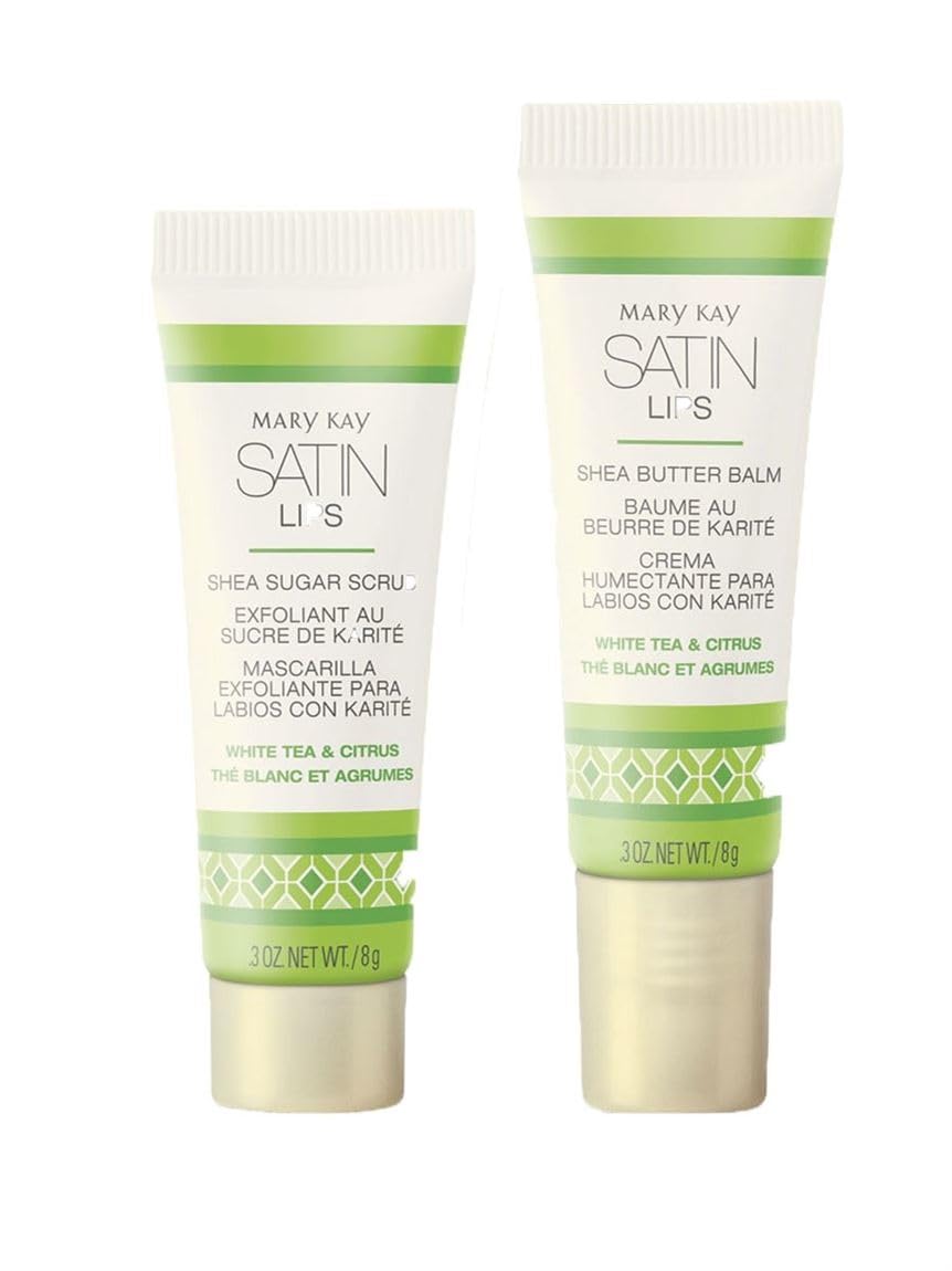 Mary Kay Satin Lips Set - Shea Sugar Scrub and Shea Butter Balm 3 oz. NET / 8 g
