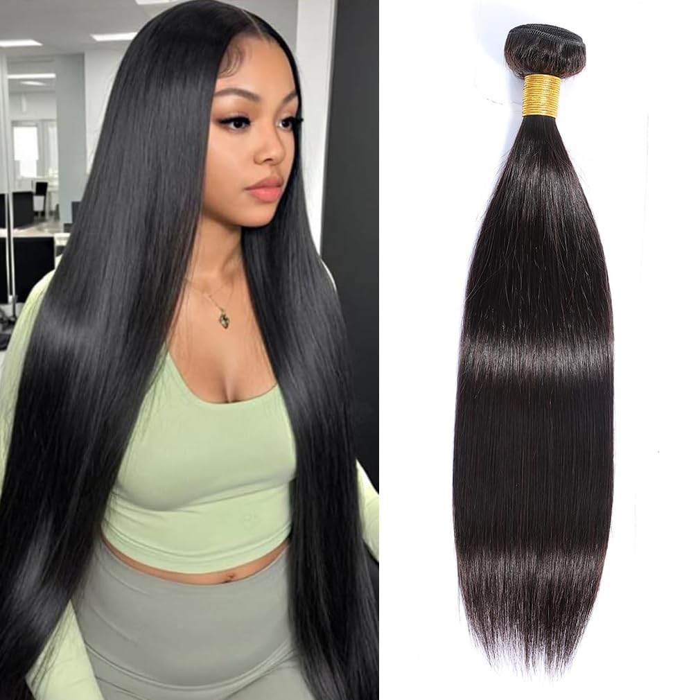 Straight Bundles Human Hair Bundles Straight 1 Bundle 22 Inch Single Bundle Brazilian Virgin Straight Hair Straight Bundles Human Hair Bundles For Black Woman