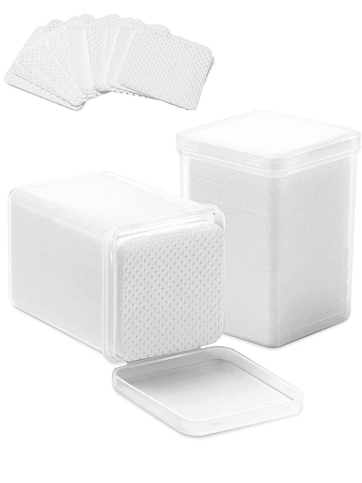 TEOYALL Lint Free Nail Wipes, 400 PCS Non-Woven Fabric Nail Cleaning Pads White Lash Extensions Glue Cleaning Wipes Nail Salon Supplies
