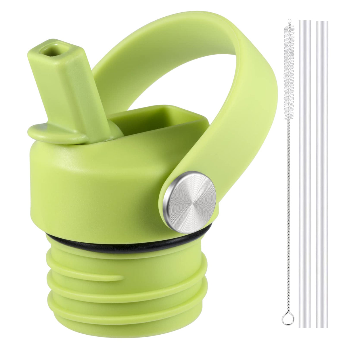 RRegeny Straw Lid for Hydro Flask Standard Mouth, Lid with Straws Fits Hydroflask Standard Mouth 21 24 oz, Sports Flex Cap Water Bottle Accessories Replacement Lid Top