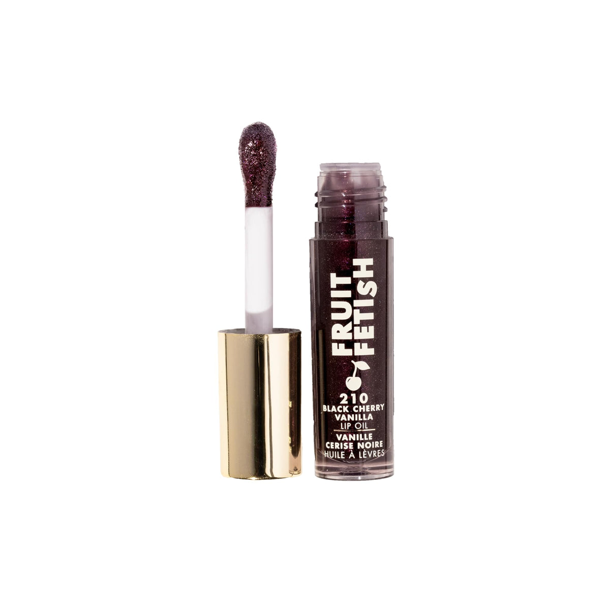 Milani Fruit Fetish Lip Oil with Vitamin E for Instant Hydration, Fruit Extract Infused Lip Treatment and Moisturizing Lip Gloss - Black Cherry Vanilla