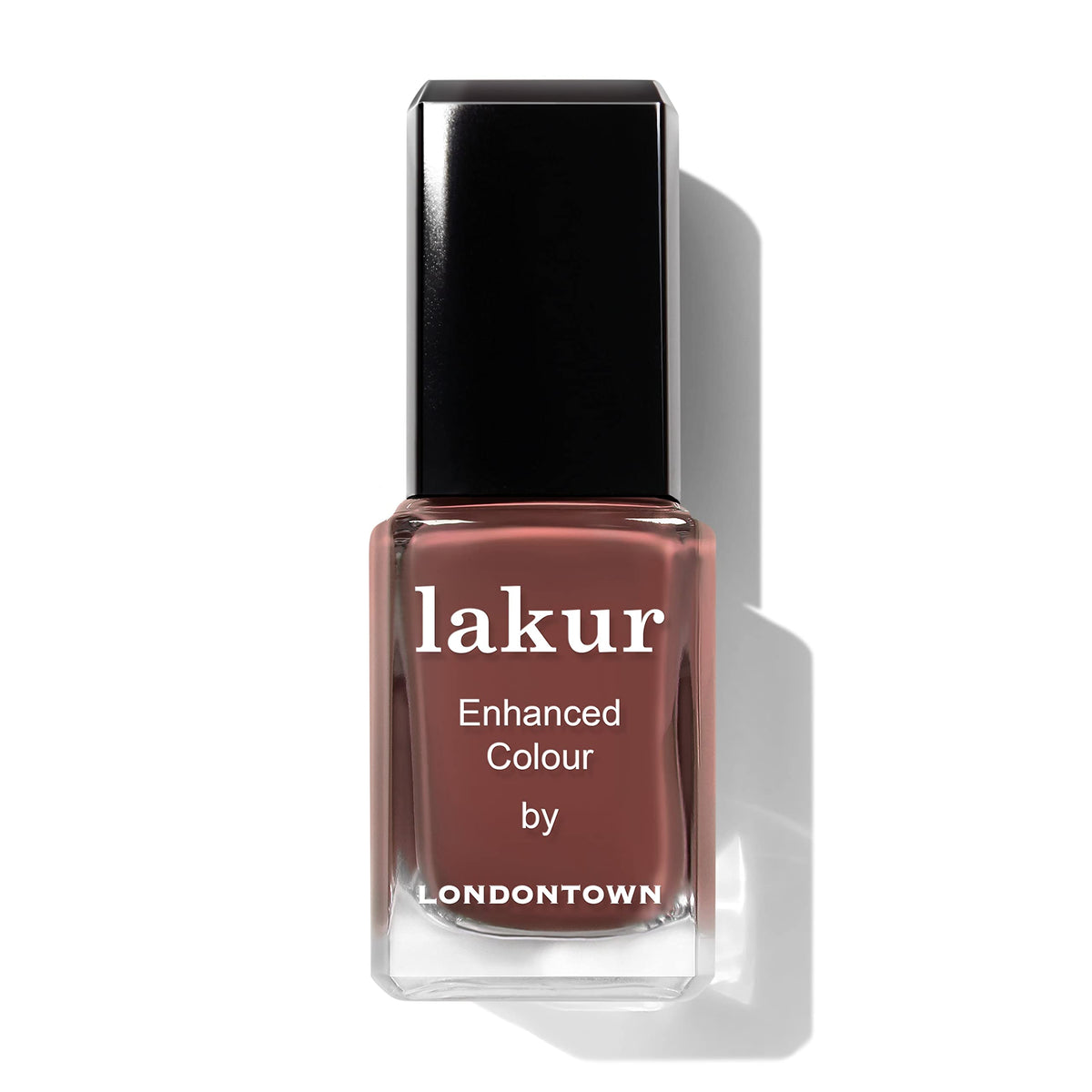 LONDONTOWN lakur Nail Polish - Chip-Resistant, Non-Toxic, Conditions & Hydrates Nails | Glossy Hot Chocolate Brown, Oud Mood, .40 fl oz