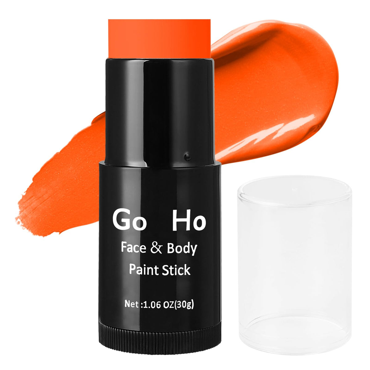 Go Ho Cream-Blendable Hermes Orange Face Paint Stick (1.06 oz),Full-coverage Hermes Orange Body Paint for Adults Children Halloween Cosplay SFX Makeup,Waterproof Eye Black Stick