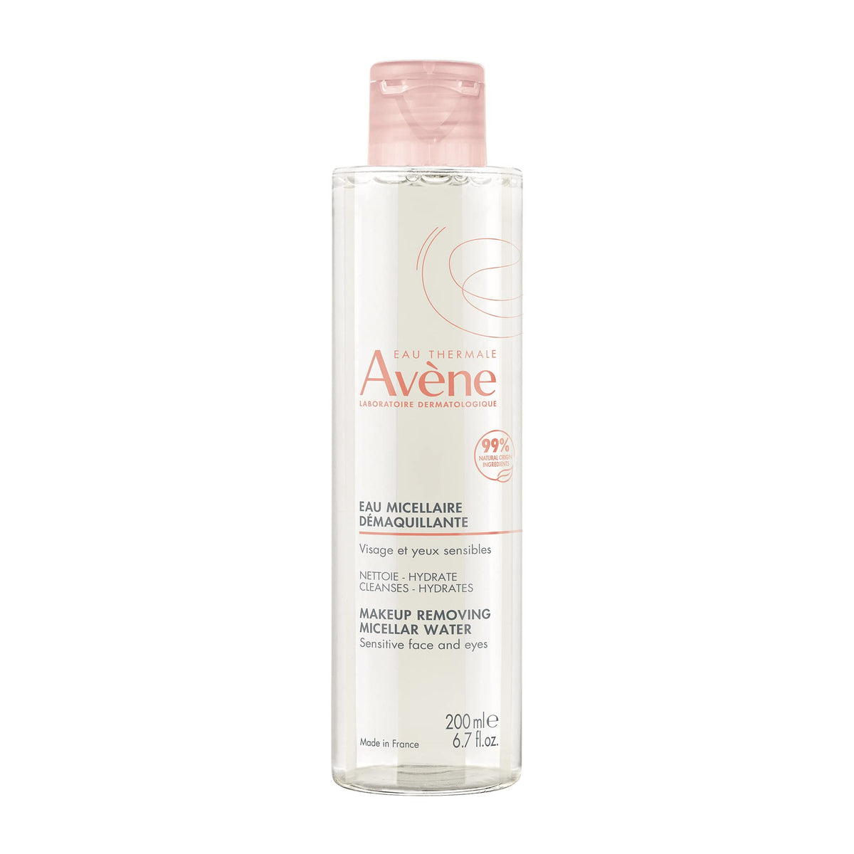 Avène Micellar Lotion Cleansing Water - Soap-Free 3-in-1 Cleanser, Toner, Make-up Remover - All Skin Types - Non-Comedogenic - 6.7 Fl Oz