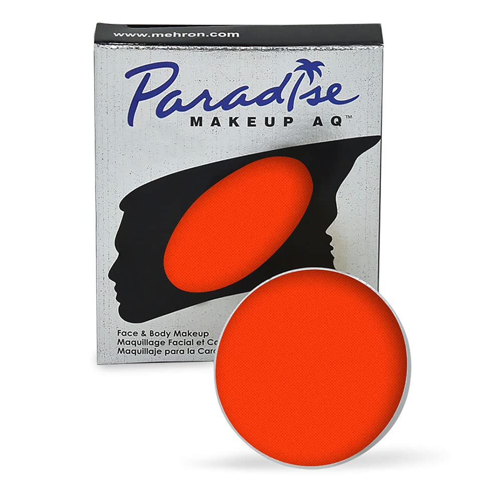 Mehron Makeup Paradise Makeup AQ Refill (.25 oz) (Super Nova – Neon Orange/Orange UV)