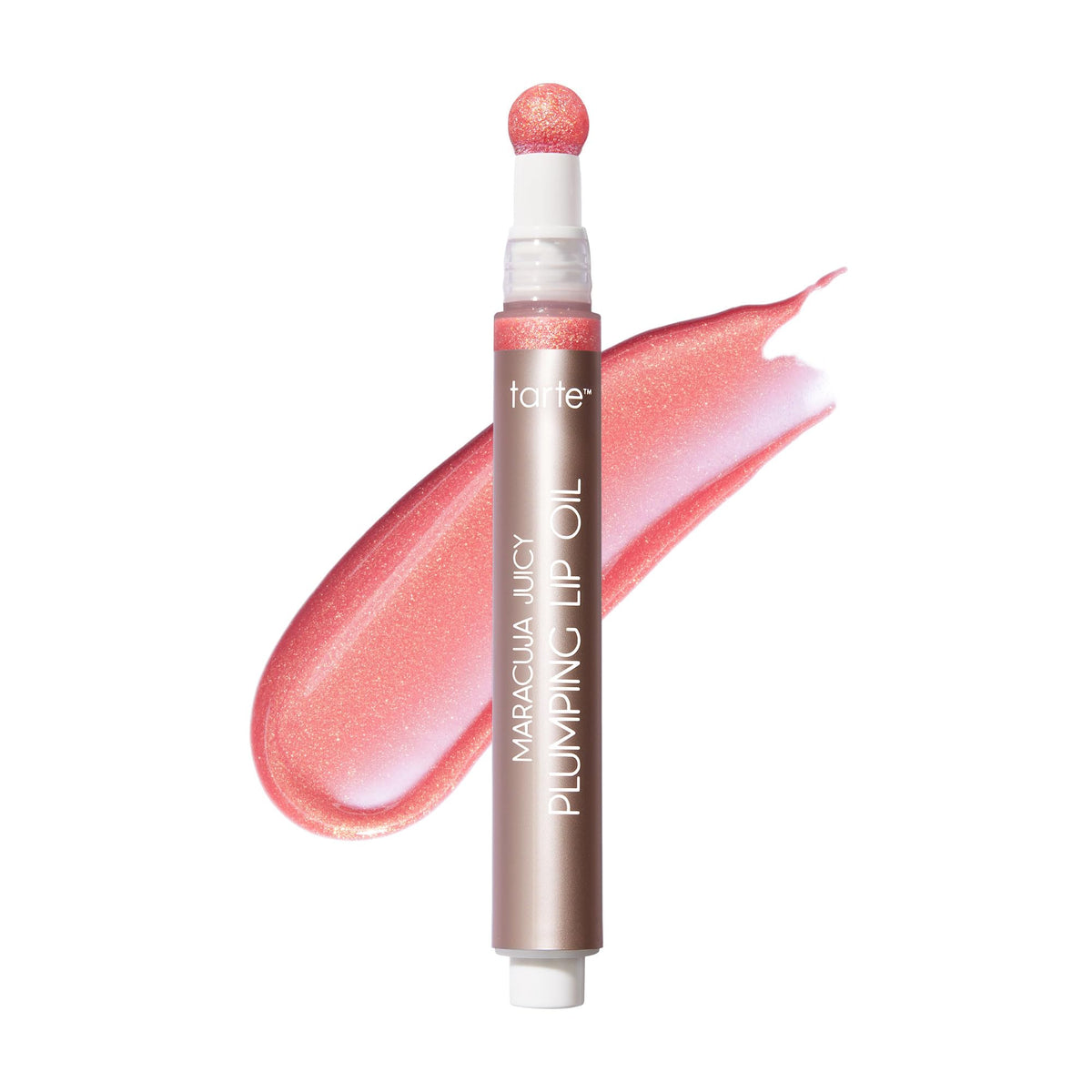 tarte maracuja juicy plumping lip oil - shimmering rose