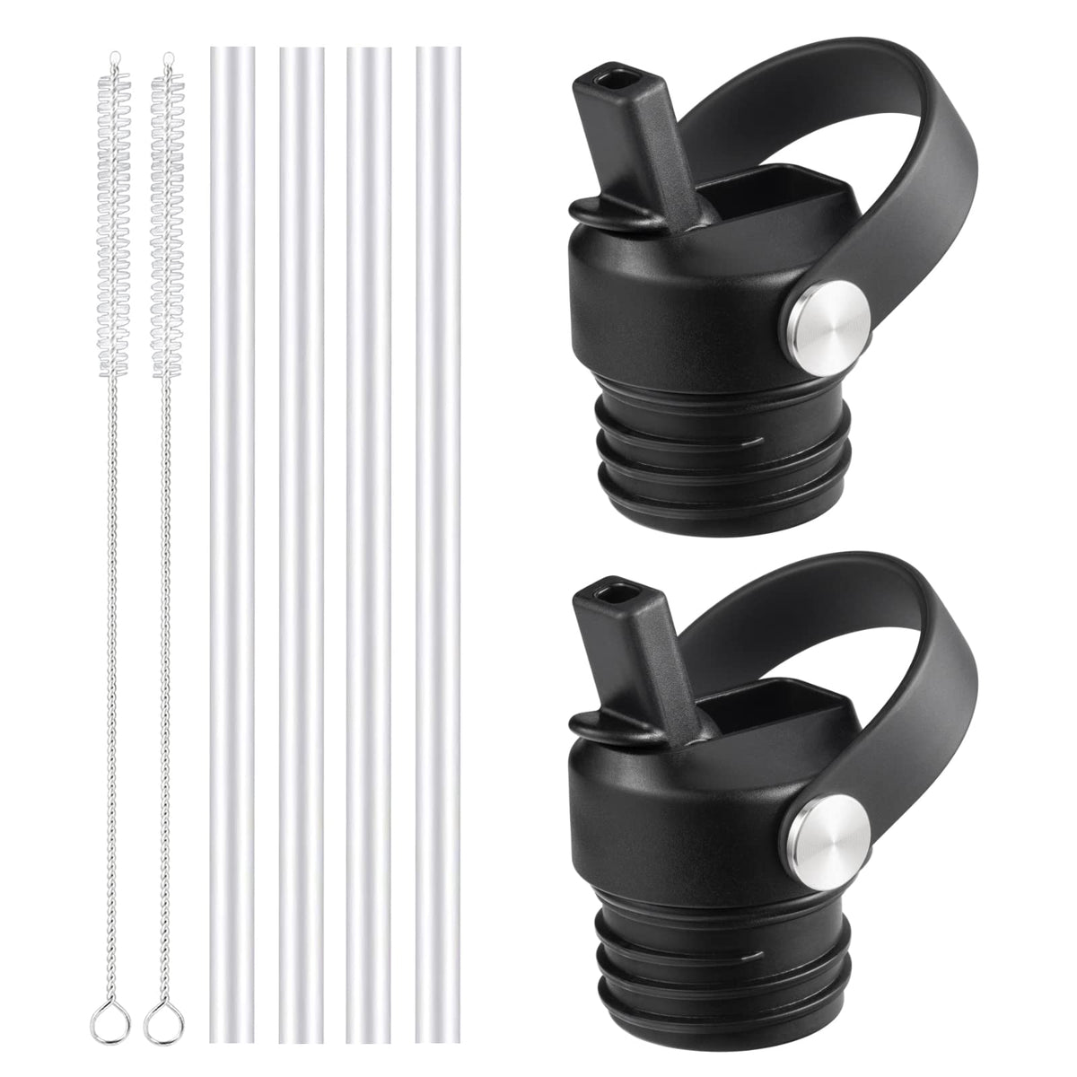 RRegeny Straw Lid for Hydro Flask Standard Mouth18 21 24 oz, Lids with Straws Fits Standard Mouth Hydroflask 21 24 oz, Sports Flex Straw Cap Water Bottle Accessories Top Replacement