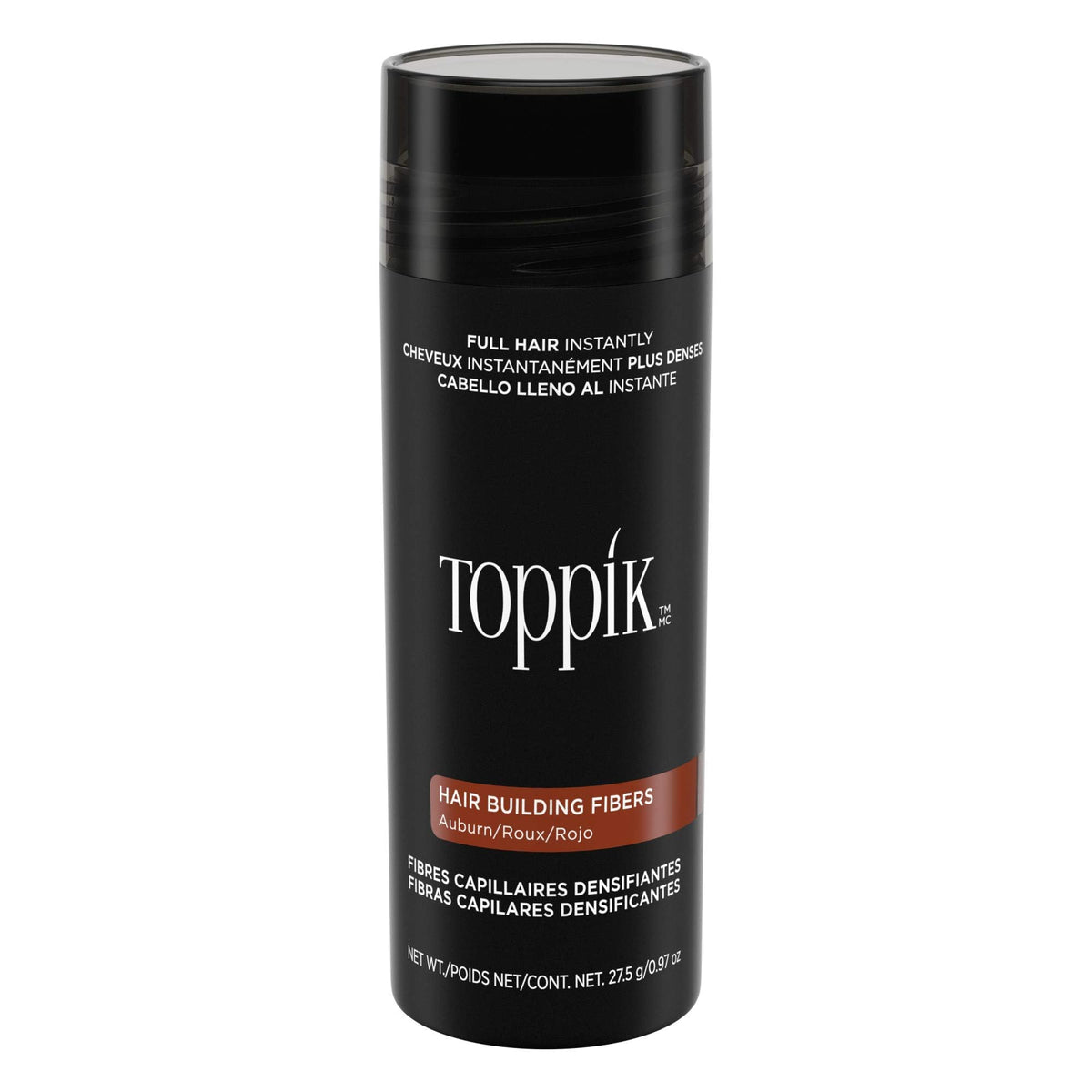 Toppik Hair Building Fibers, Auburn, 27.5g /Fill In Fine or Thinning Hair /Instantly Thicker, Fuller Looking Hair /9 Shades for Men & Women