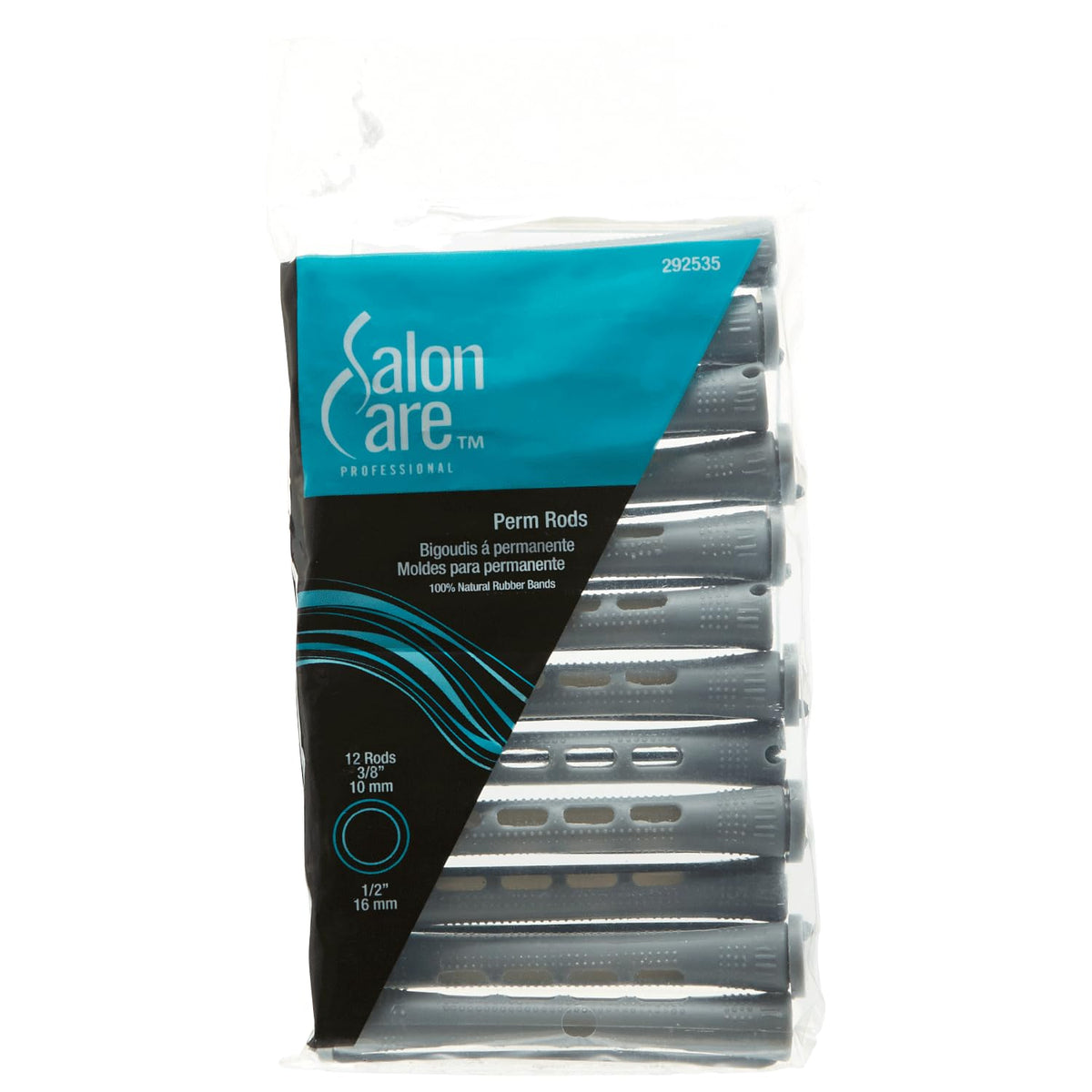 Salon Care Grey Long Curved Perm Rods Gray