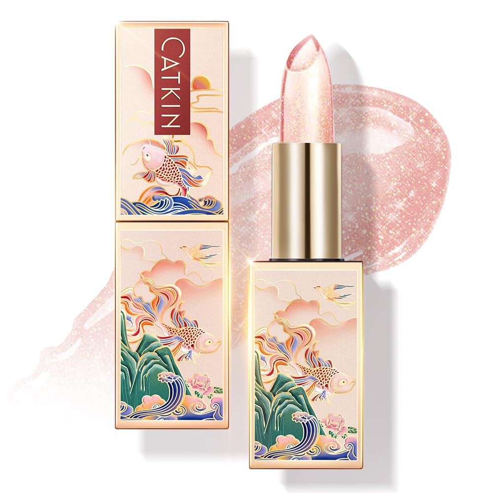 Catkin Tinted Lip Balm Color Changing Lip Stain Ultra Hydrating Lip Moistrurizer Chapstick with Vitamin E Nourishing For Cracked & Dry Lips 0.12 oz C18 ISARO