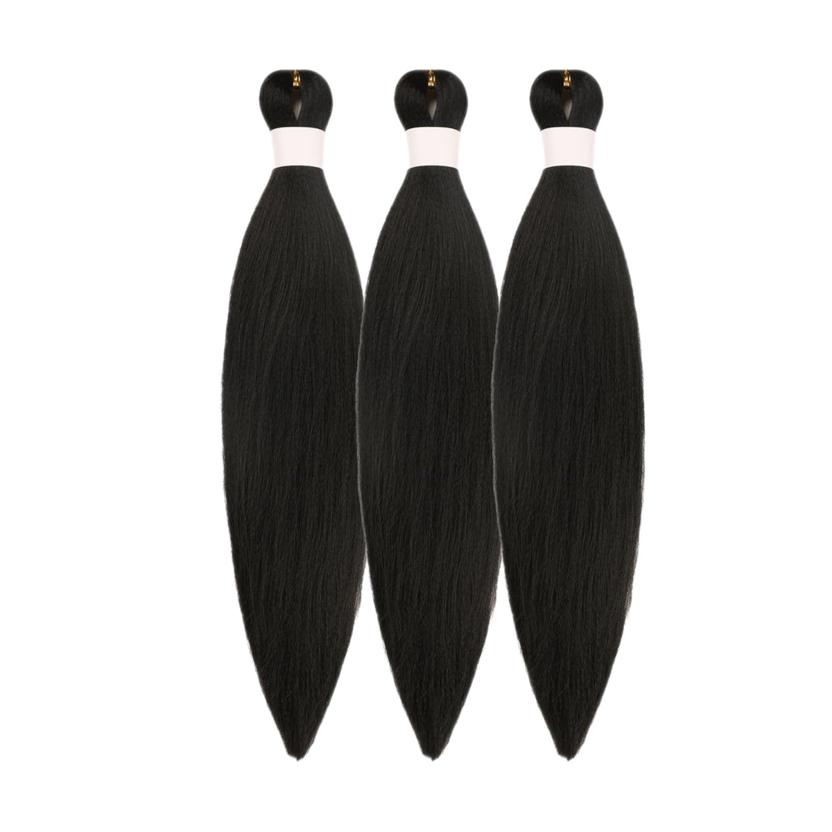 Short Black Braiding Hair Pre Stretched 14 Inch for Knotless Braids Synthetic 1B Braiding Hair for Bob Box Braids (14Inch, Pack of 3)