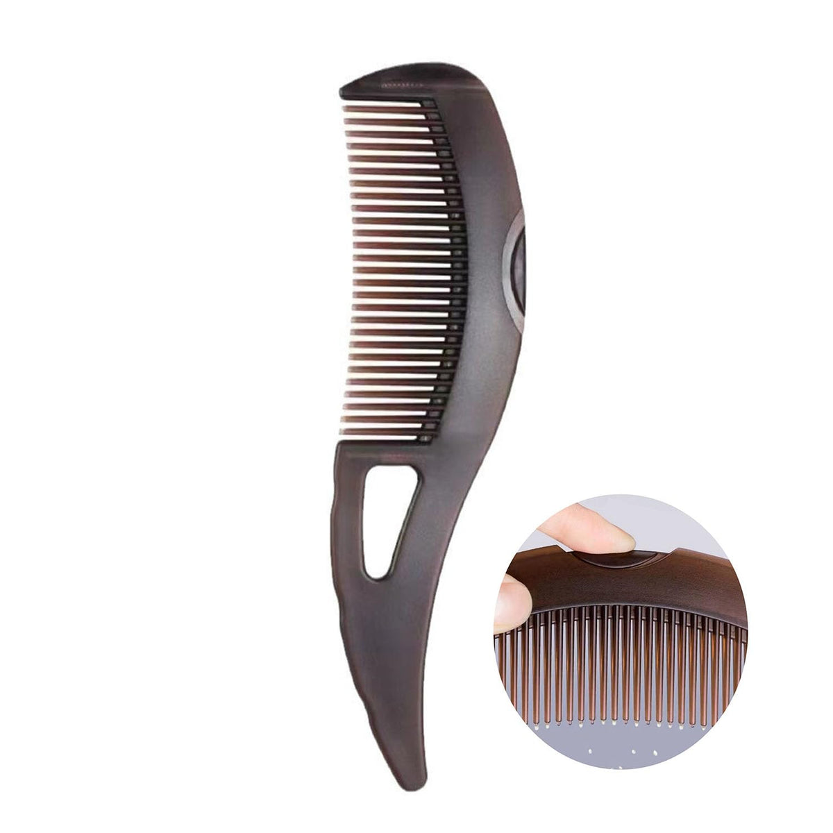 Dandruff Comb with Self-Cleaning Hollow Teeth & Massage Handle - Scalp Detox Comb for Flakes, Oil Removal - Dandruff Scalp Hair Brush for Women/Men/Kids