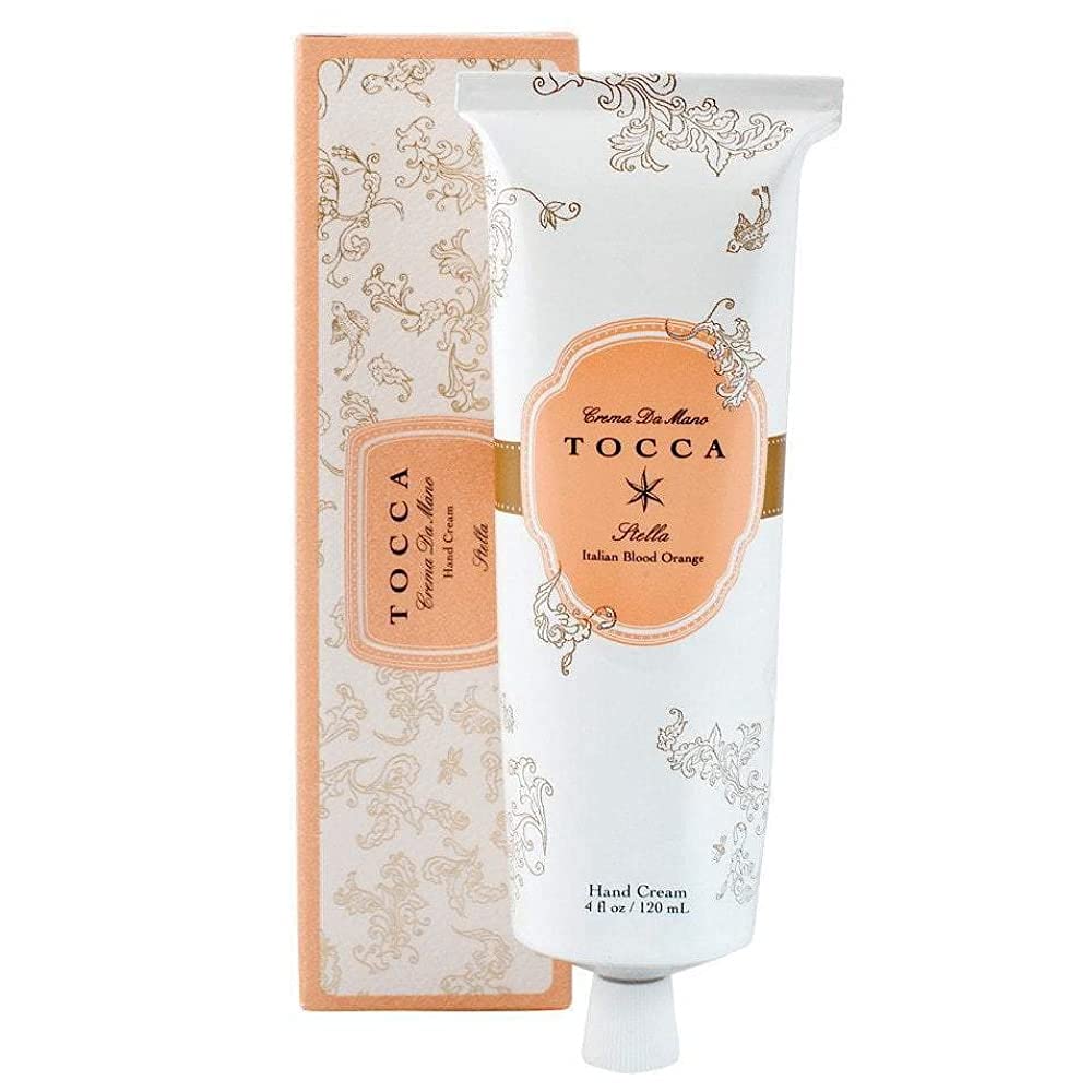 Tocca Crema de Mano Luxe, Stella Hand Cream, 4 oz - Blood Orange, Freesia, Spicy Lily - Moisturizing, Quick Absorbing