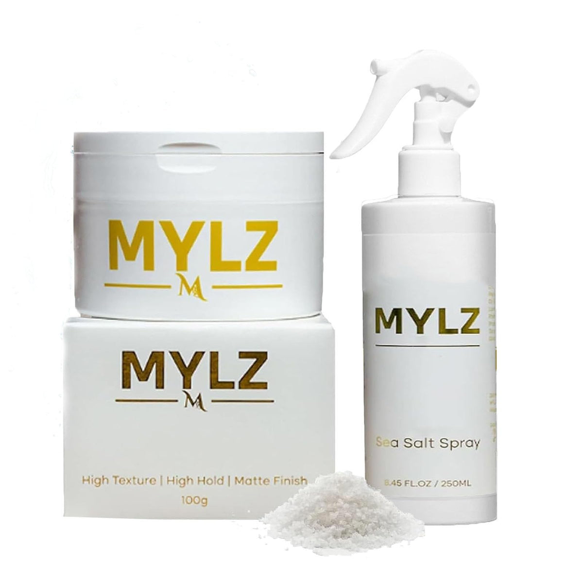 Mylz Sea Salt Spray,Mylz Texture Clay,Mango Sea Salt Spray & Clay Texture Pack,Volume Hair Spray for All Hair Types (Clay+Spray)