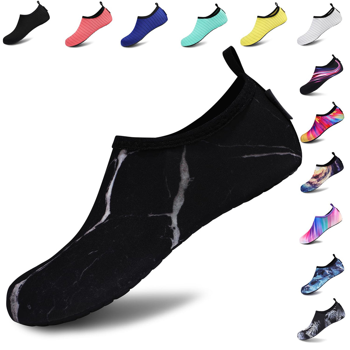 VIFUUR Water Sports Unisex Shoes Marble Black - 5.5-6.5 W US/ 4.5-5.5 M US (36-37)