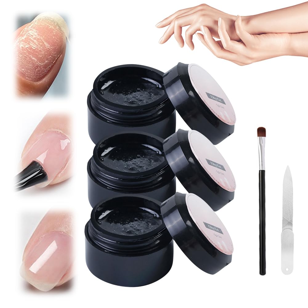 Nail Repair Protection Gel, 2024 New Nail Repair Kit for Split Nail, Instant Cracked Nail Repair Gel, Broken Nail Repair Kit for Natural Nails, Nails Quick Fix Kits for Women Makeup Gadget(3Set)