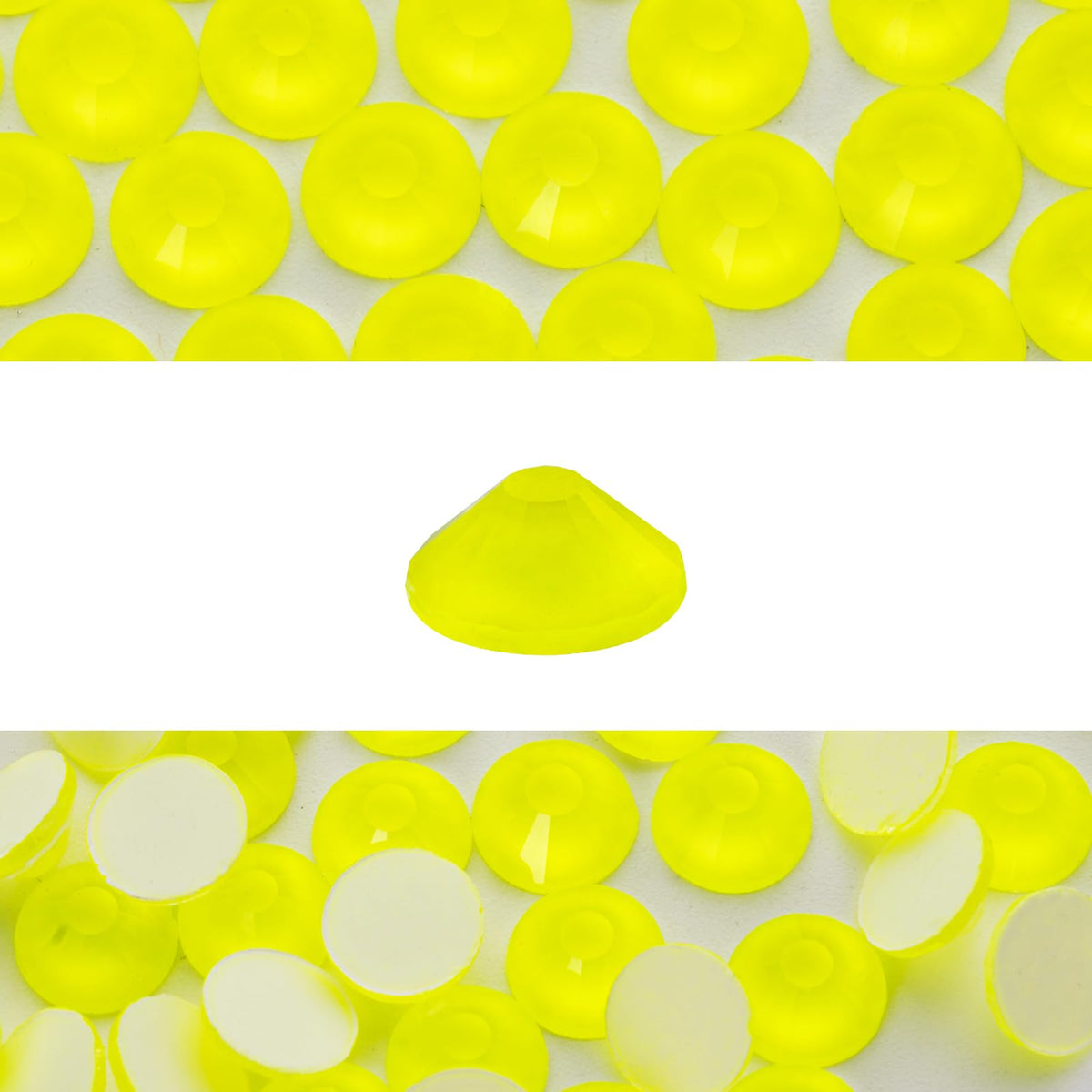 Novani 3000 Pieces Flatback Rhinestones Glass Round Gems Neon-Yellow Crystals for Nail Art DIY Crafts Clothes Shoes,SS8,2.3-2.5mm