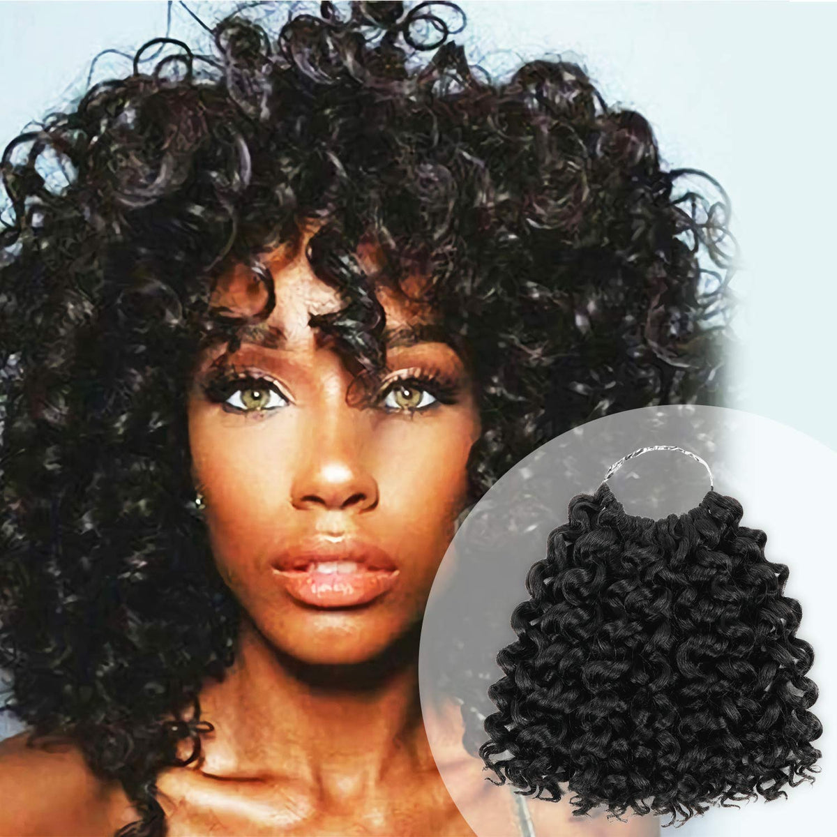 6 Bundle (3 Pack) 8 Inch AU-THEN-TIC 2X Spiral Wand Curl Crochet Braids Jamaican Bounce Curly for Black Women Syntheric Hair Extensions FreeKalon Fiber (3-Pack, 1-Jet Black)