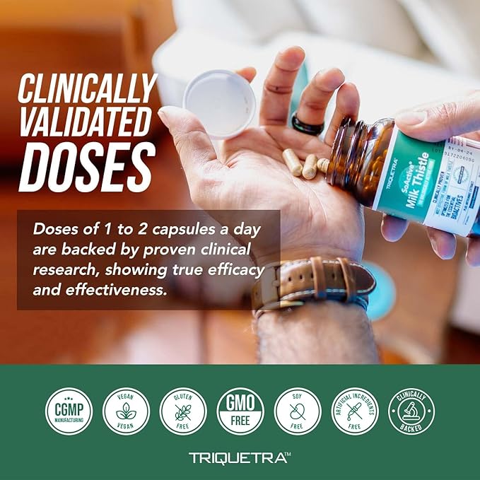 SoActive® Milk Thistle: 10X More Effective Milk Thistle Phytosome, Optimized for Essential Bioactive Silybin A & B Plus Bilear® Artichoke Extract & Bile Enhancer - Liver Support | 60 Servings