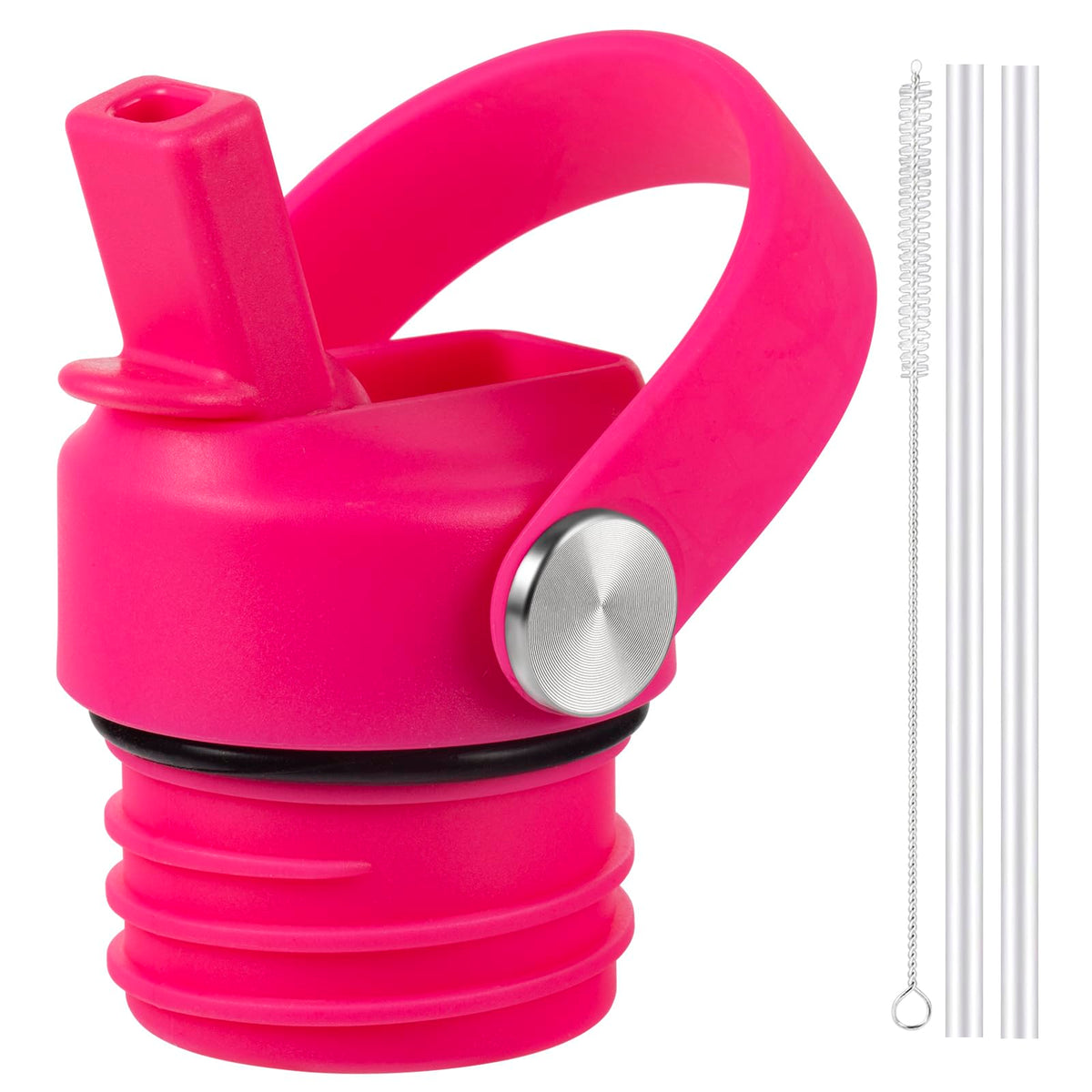 RRegeny Straw Lid for Hydro Flask Standard Mouth, Lid with Straws Fits Hydroflask Standard Mouth 21 24 oz, Sports Flex Cap Water Bottle Accessories Replacement Lid Top