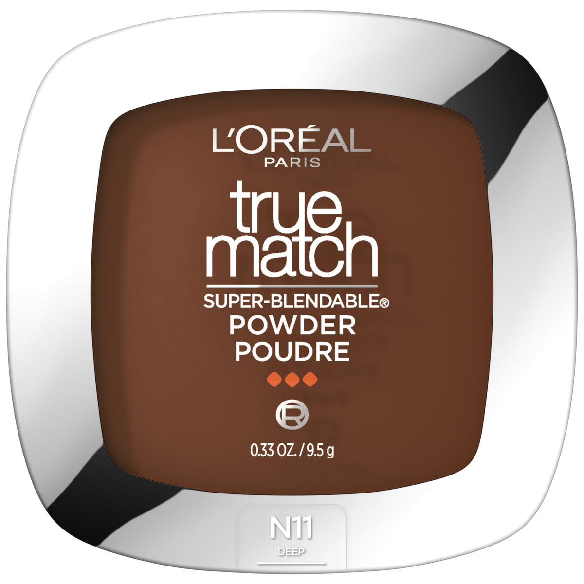 L'Oreal Paris True Match Super Blendable Oil Free Powder Foundation, N11 Deep, 0.33 oz
