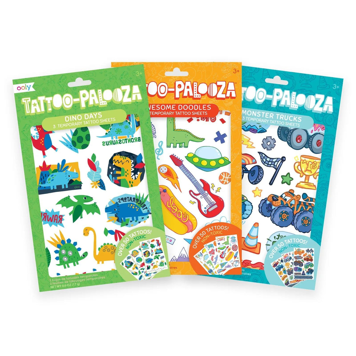 Ooly 150 Temporary Tattoos For Kids, Safe & Non-Toxic Temporary Tattoo, Party Favors for Kids 4-8, Great Goodie Bag Stuffers & Fun Birthday Decorations - Variety Pack