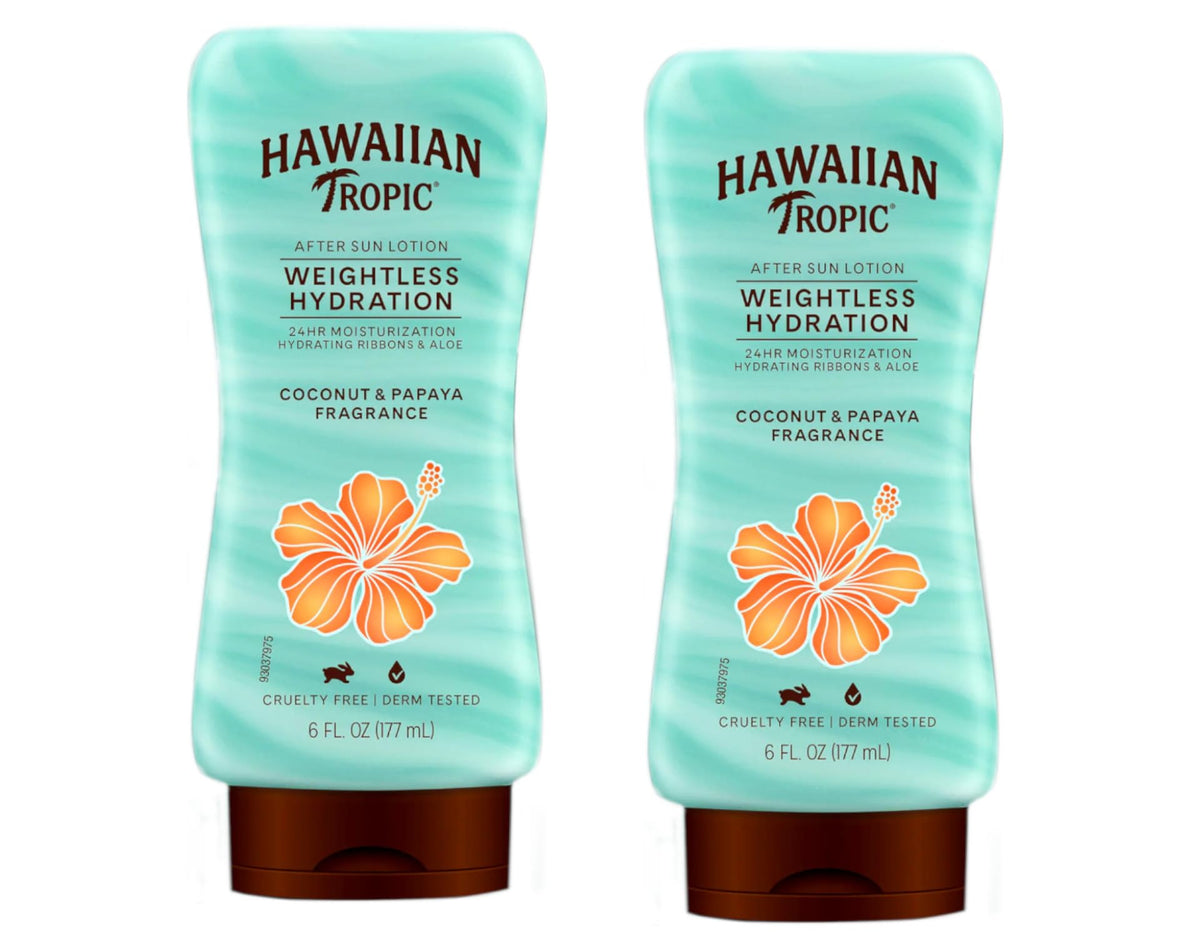Hawaiian Tropic Weightless Hydration After Sun Lotion 6 Fl Oz (Pack of 2)