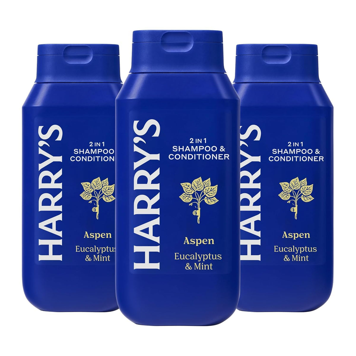 Harry's Men's 2 in 1 Shampoo and Conditioner for All Hair Types - Aspen - (3 Pack) 14 fl oz - No Parabens or Sulfates