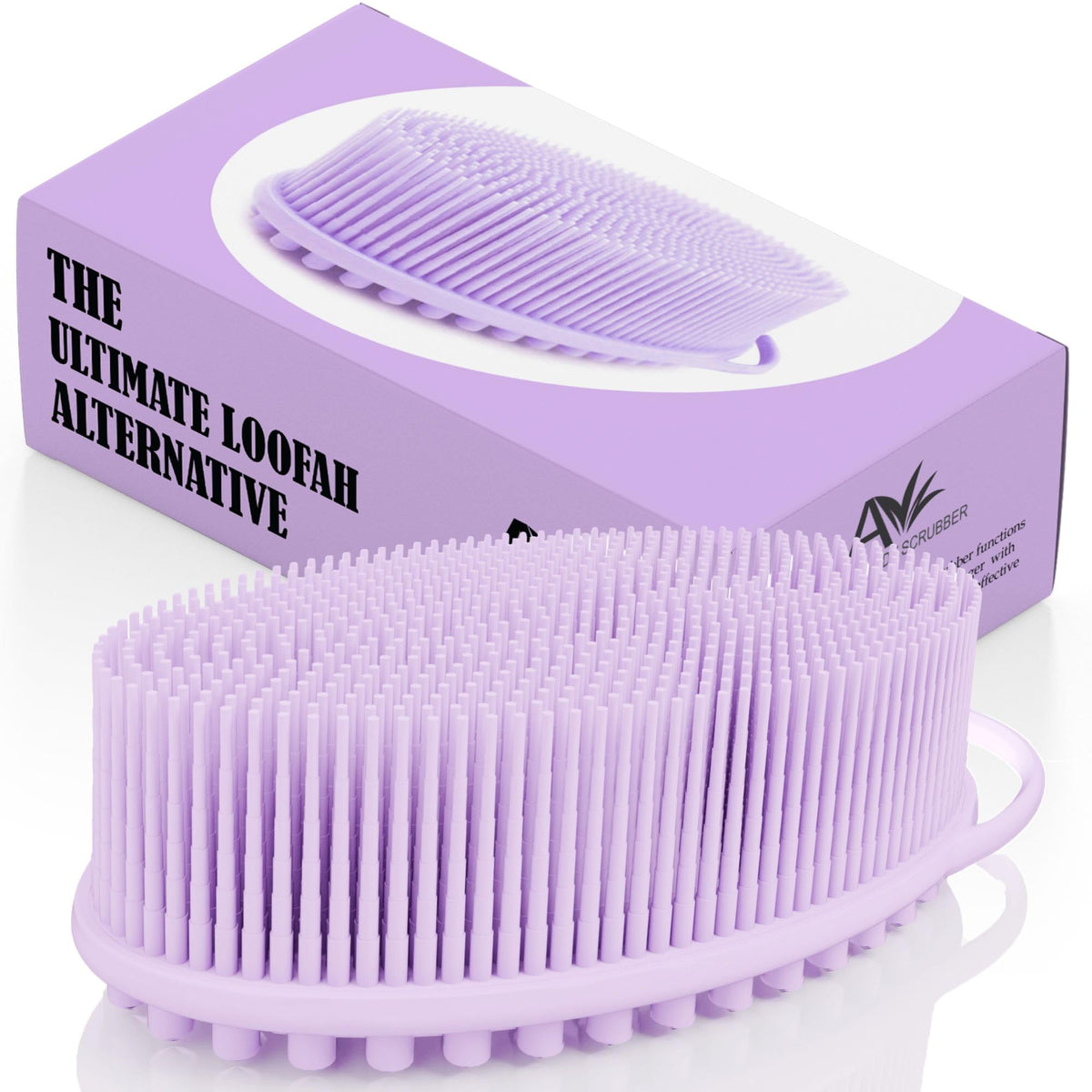 Avilana Silicone Body Scrubber – Dual-Sided Exfoliator for Men & Women, Gentle Loofah Alternative, Easy-to-Clean Silicone Shower Scrubber