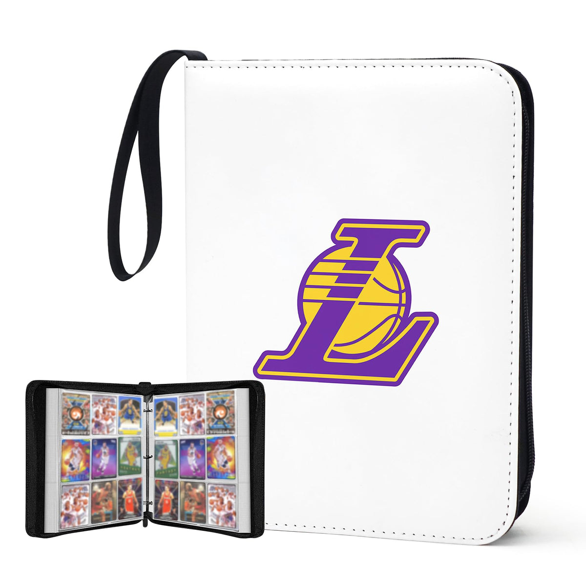 9 Pocket Basketball Card Binder,Gifts for Basketball Trading Cards Collectors,Portable Waterproof Card Storage Book with Removable Clear Sleeves,Compatible with Basketball and Sports Cards
